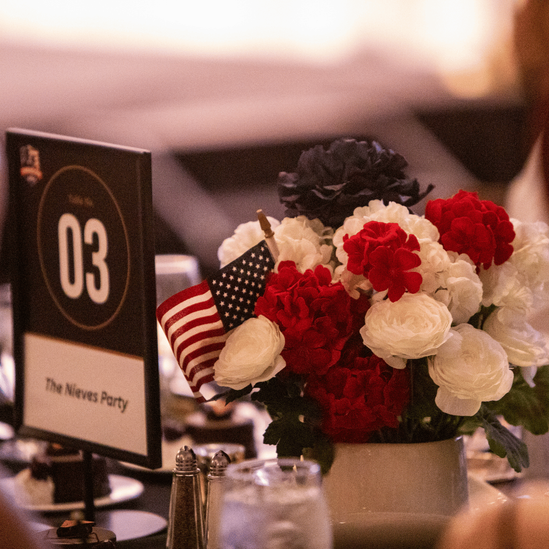 Freedom for Heroes Gala Table Decoration Volunteer